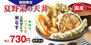 国産夏野菜の天丼